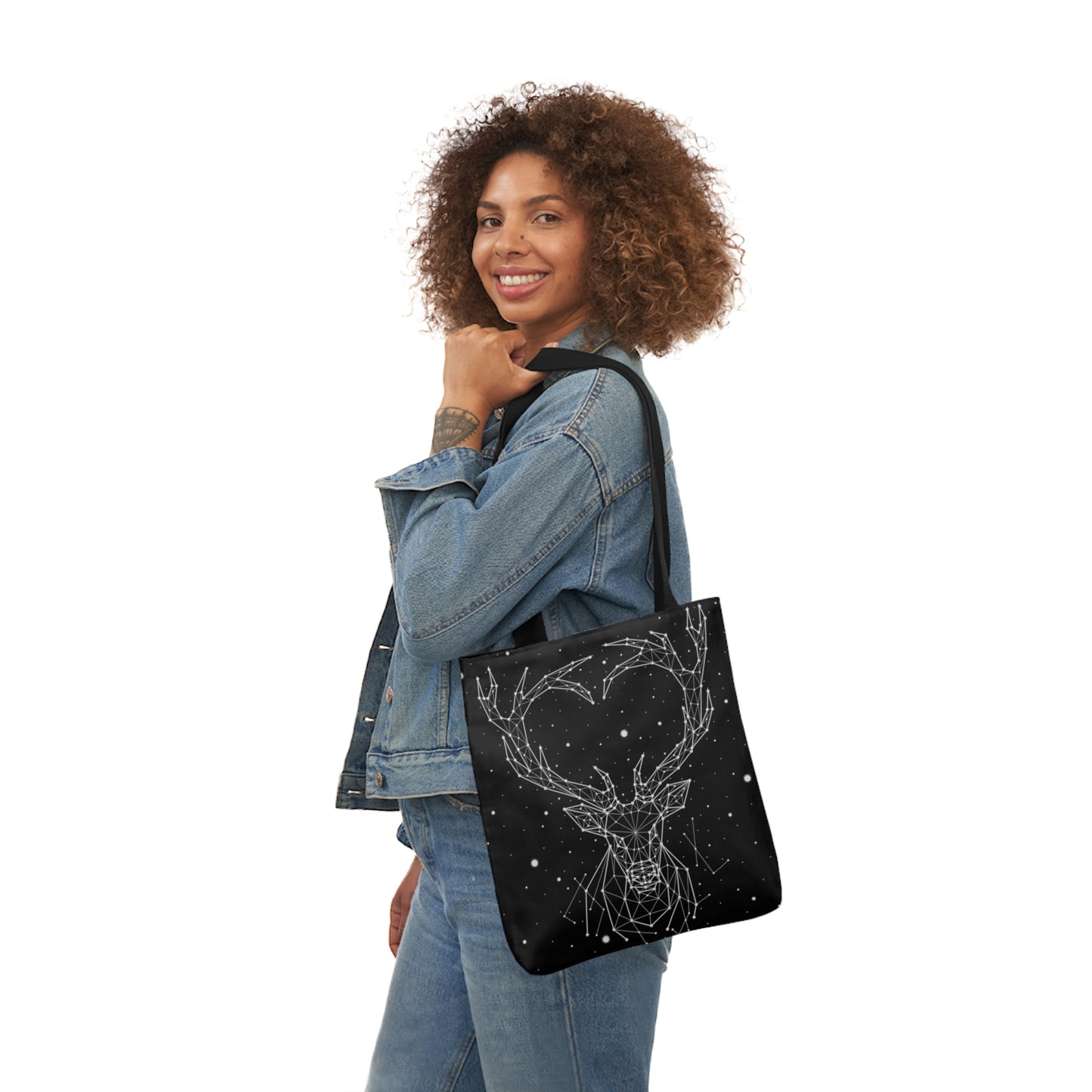 Deer Heart Constellation Canvas Tote Bag