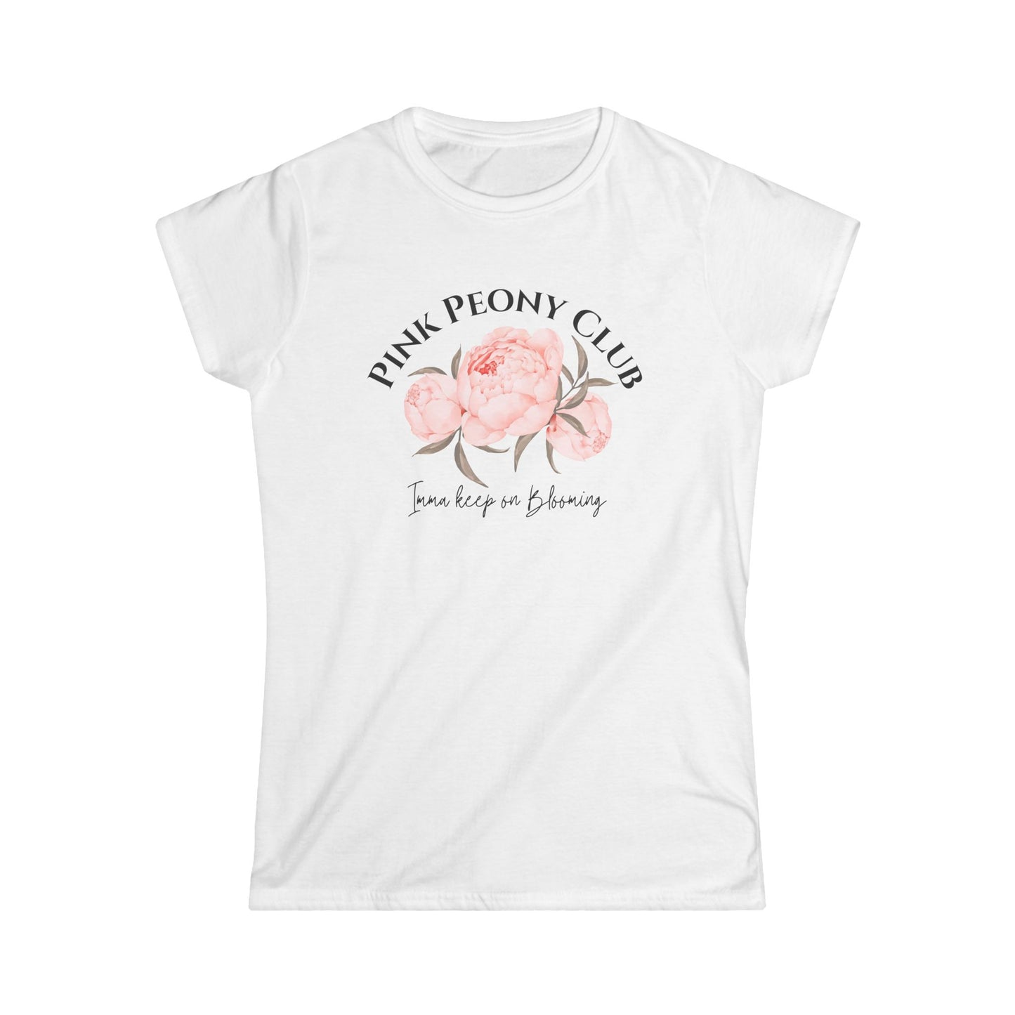 Women's Floral Graphic Tee | Pink Peony Club | Casual Summer Fashion, Gift for Friends, Birthday, Mother's Day, Everyday Wear