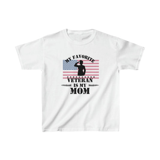 My Favorite Veteran is my Mom Kids Tee