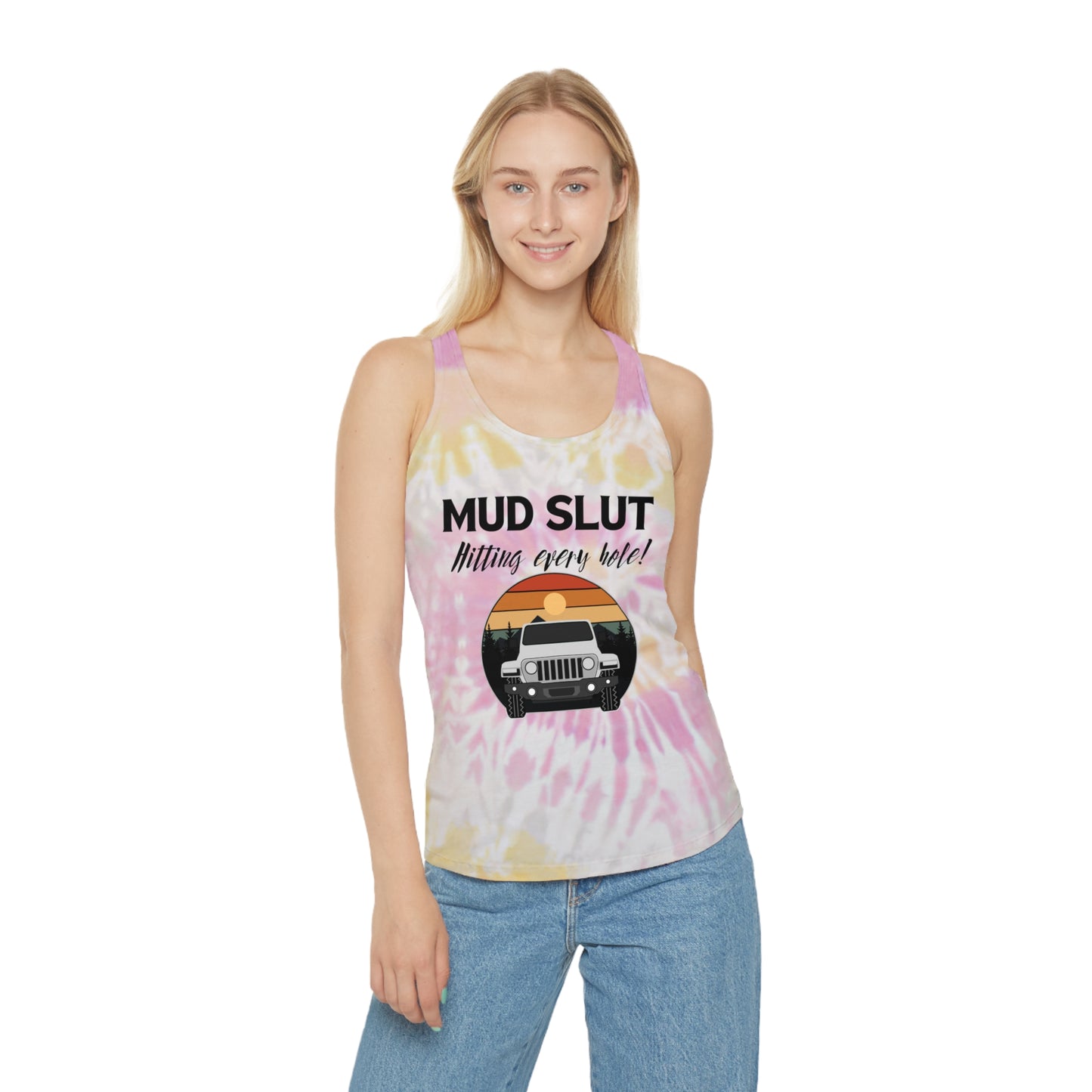 Mud Slut Tie Dye Racerback Tank Top