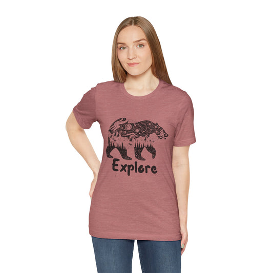 Bear Explore Unisex Jersey Short Sleeve Tee