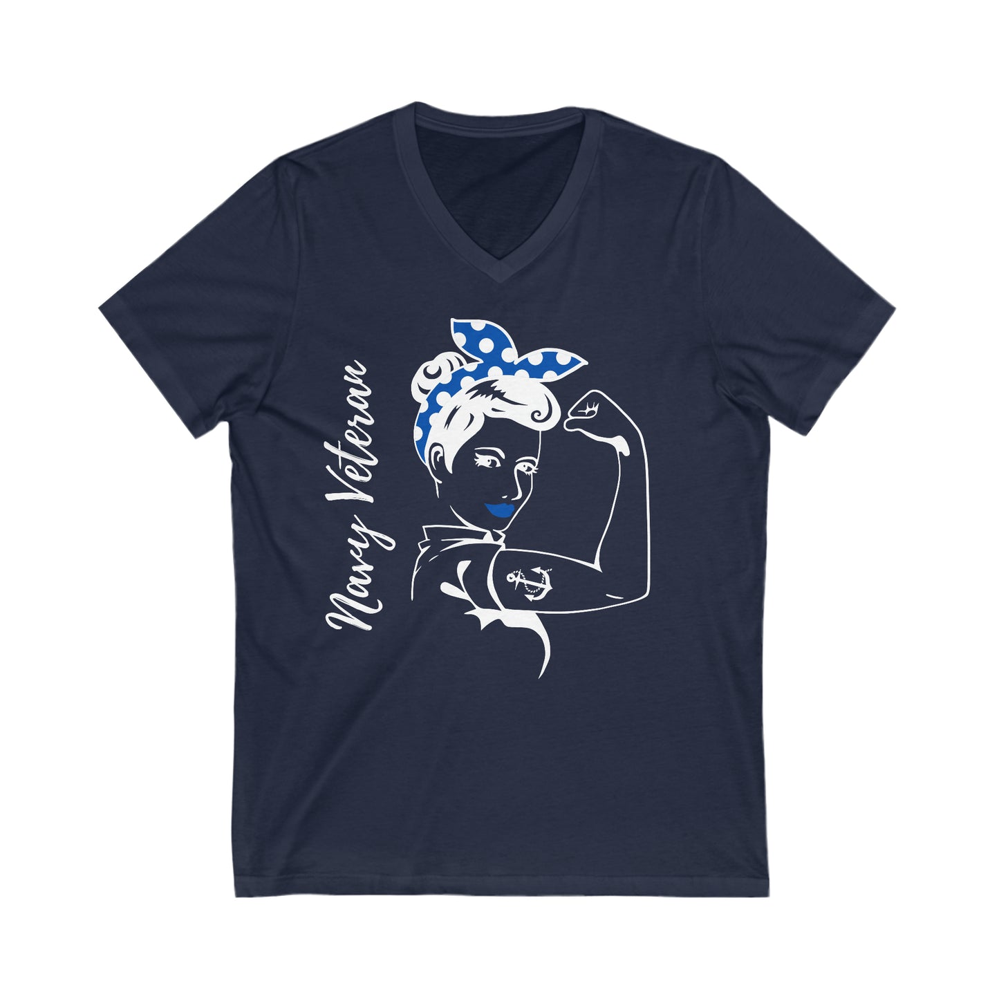 Navy Veteran V-Neck Tee