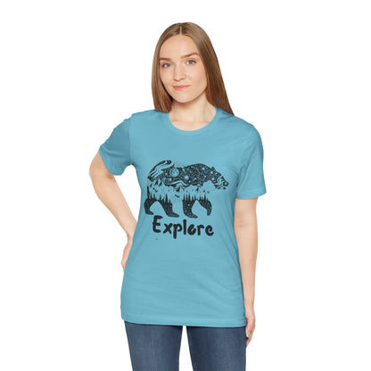 Bear Explore Unisex Jersey Short Sleeve Tee