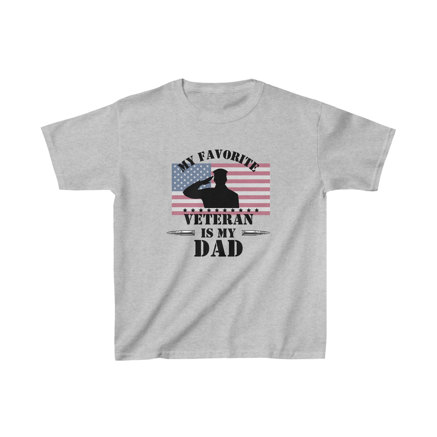 My Favorite Veteran is my Dad Kids Tee