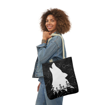 Howling Wolf Canvas Tote Bag