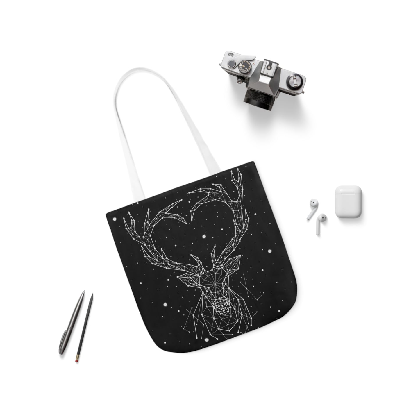 Deer Heart Constellation Canvas Tote Bag