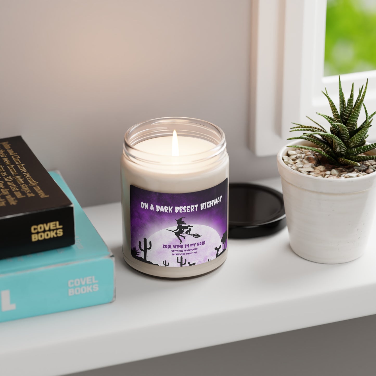 Dark Desert Highway White Sage and Lavender Scented Soy Candle