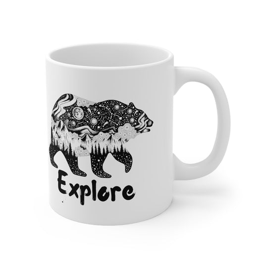 Explore Bear Ceramic Mug 11oz