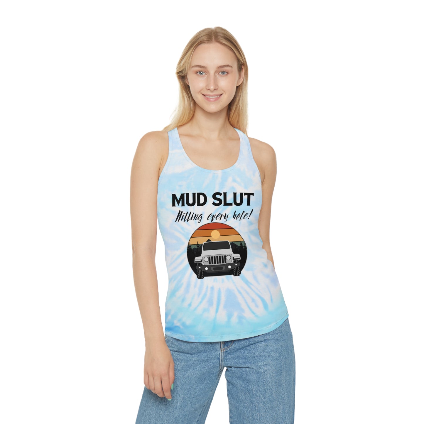 Mud Slut Tie Dye Racerback Tank Top