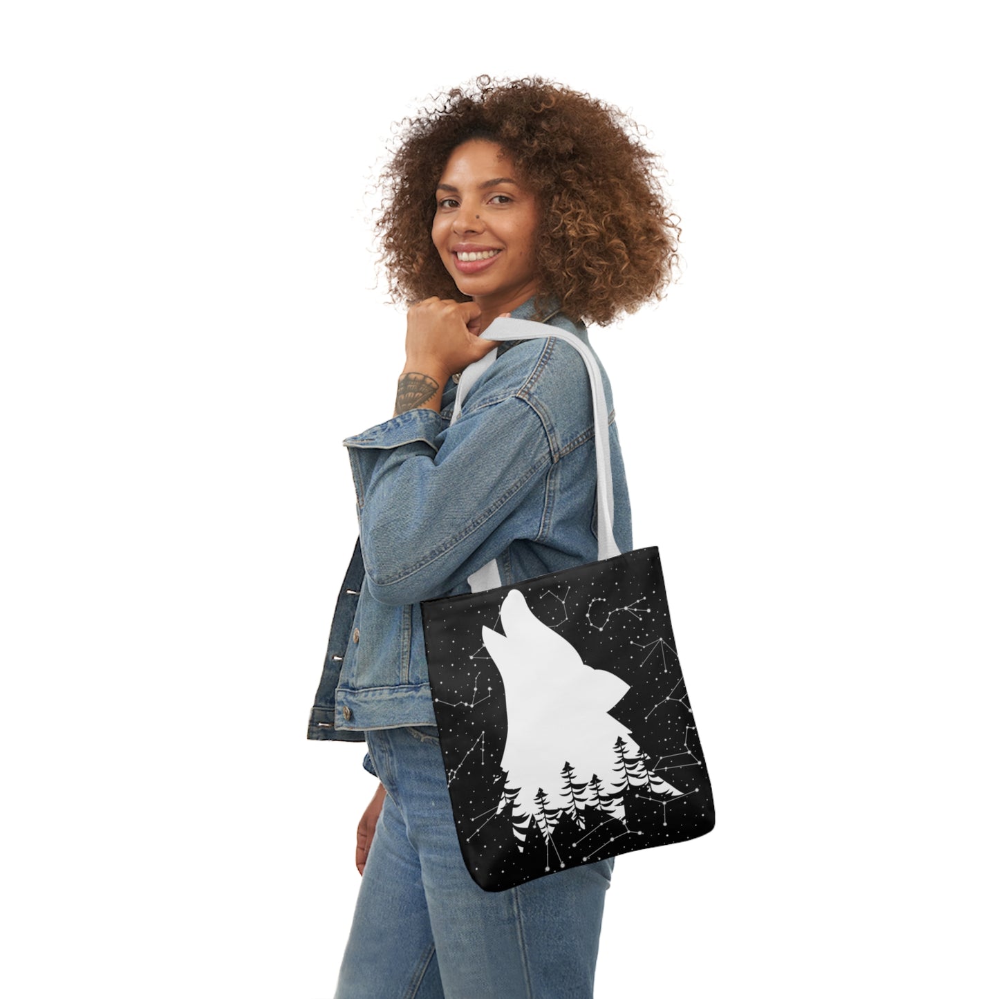 Howling Wolf Canvas Tote Bag