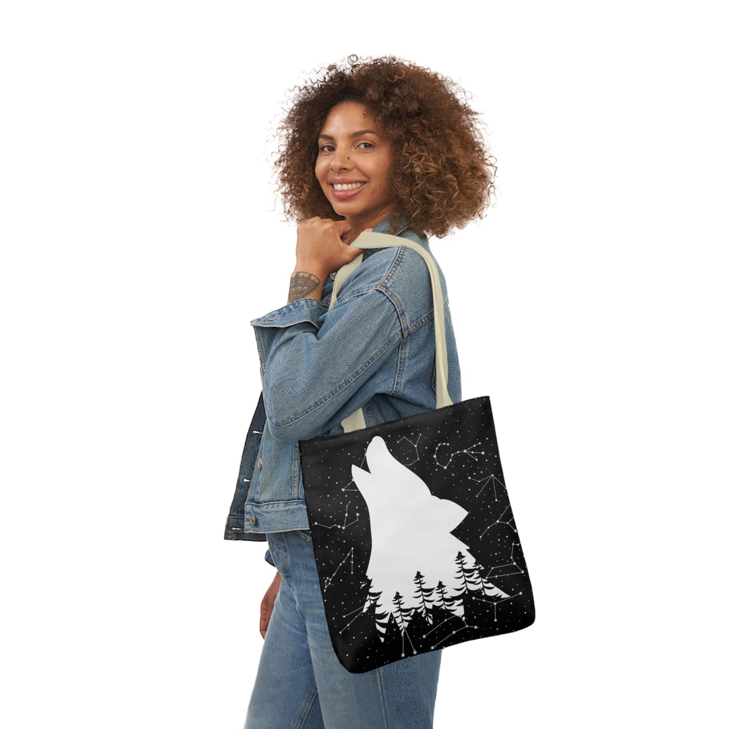 Howling Wolf Canvas Tote Bag