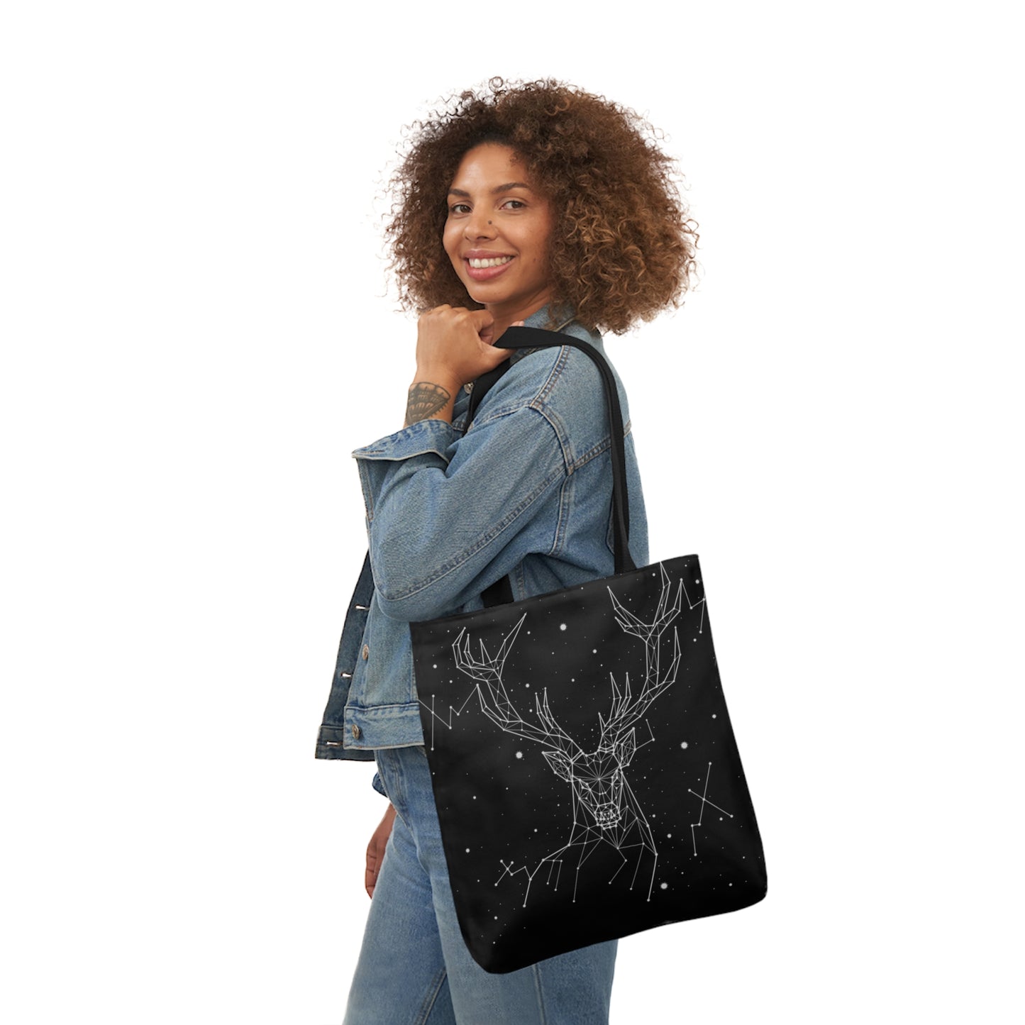 Deer Constellation Canvas Tote Bag