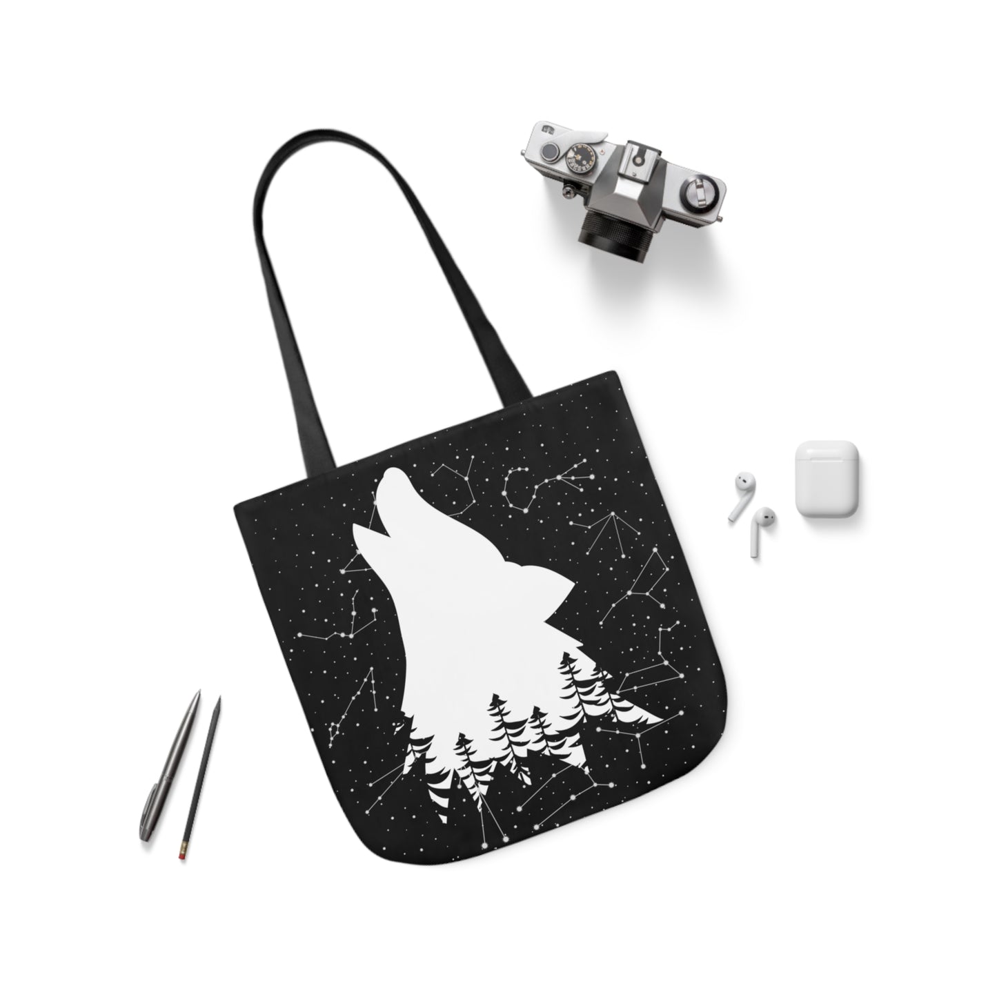 Howling Wolf Canvas Tote Bag