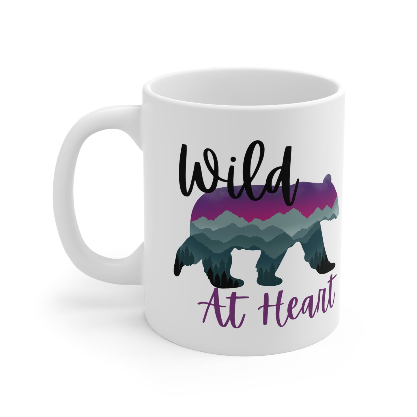 Wild at Heart Mountain Bear Ceramic Mug 11oz