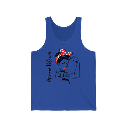 Female Marine Veteran Jersey Tank