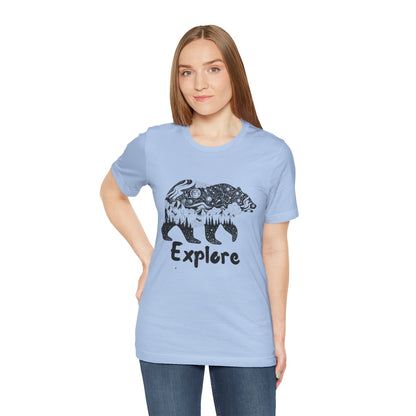 Bear Explore Unisex Jersey Short Sleeve Tee