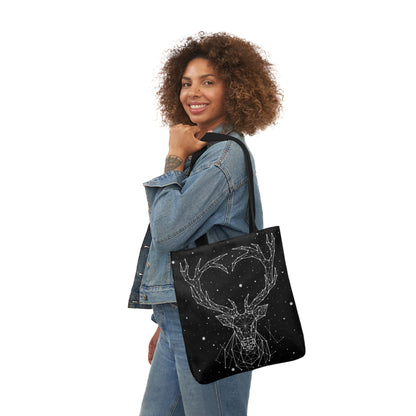 Deer Heart Constellation Canvas Tote Bag