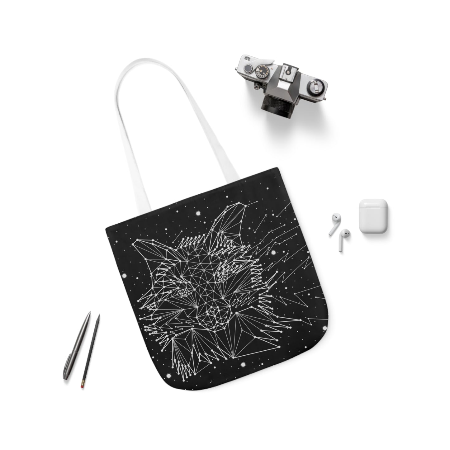 Fox Constellation Canvas Tote Bag