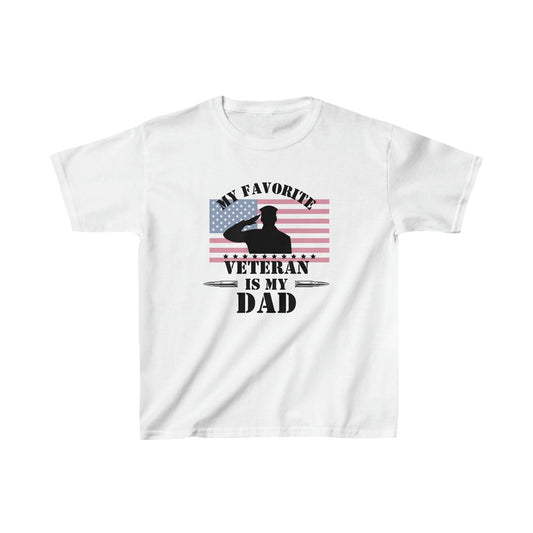 My Favorite Veteran is my Dad Kids Tee