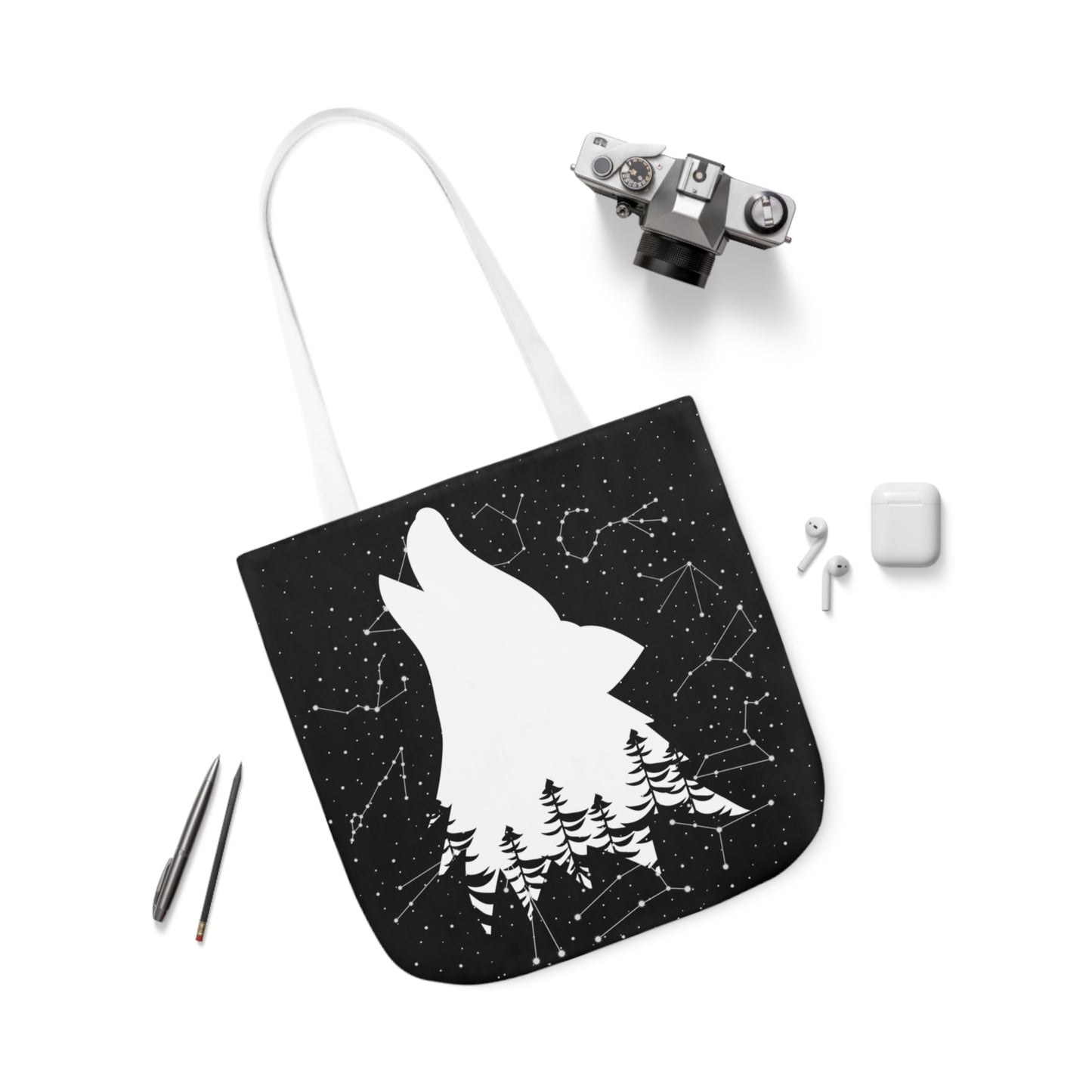 Howling Wolf Canvas Tote Bag