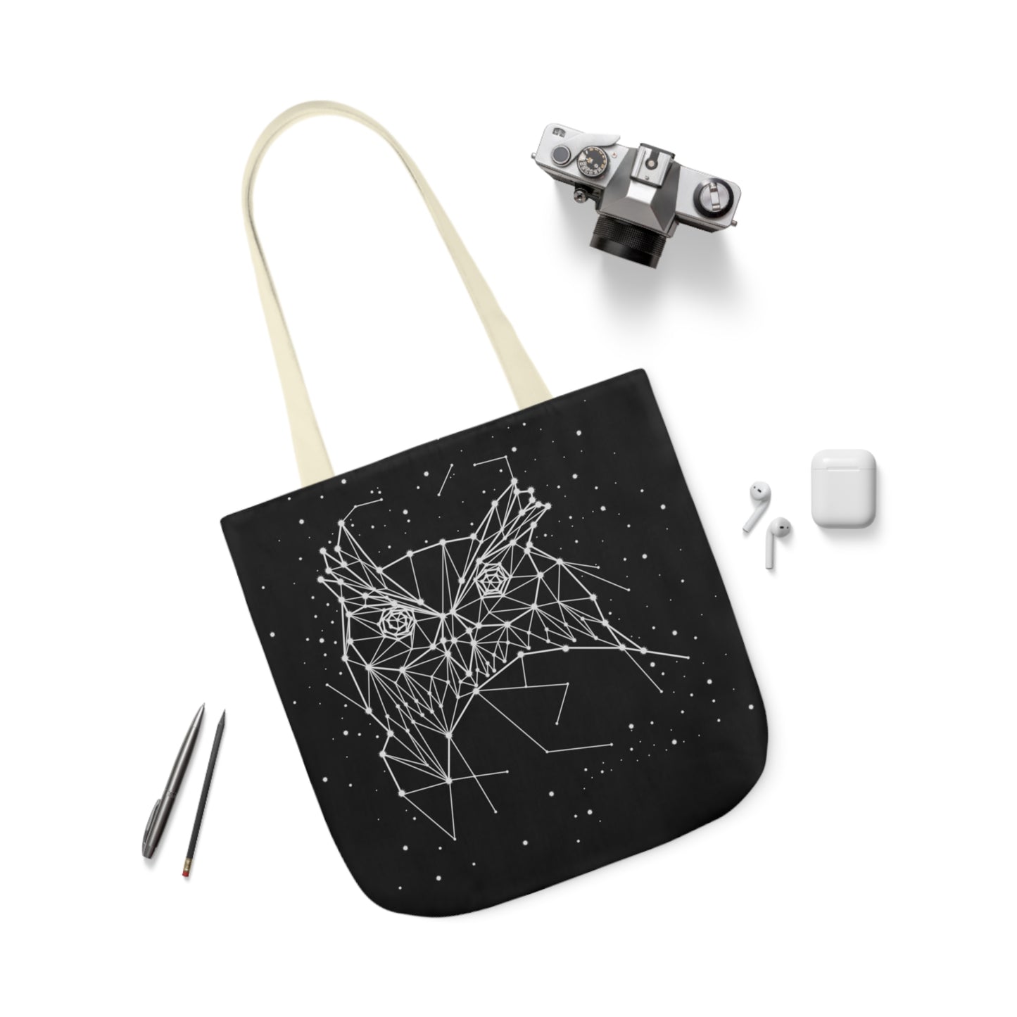 Owl Constellation Canvas Tote Bag