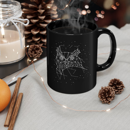 Owl and Bear Constellations 11oz Black Mug