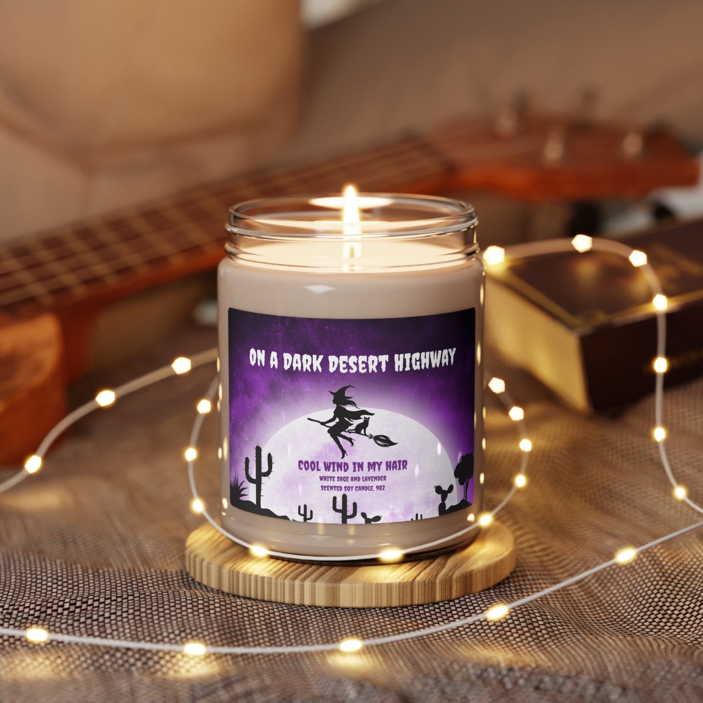 Dark Desert Highway White Sage and Lavender Scented Soy Candle