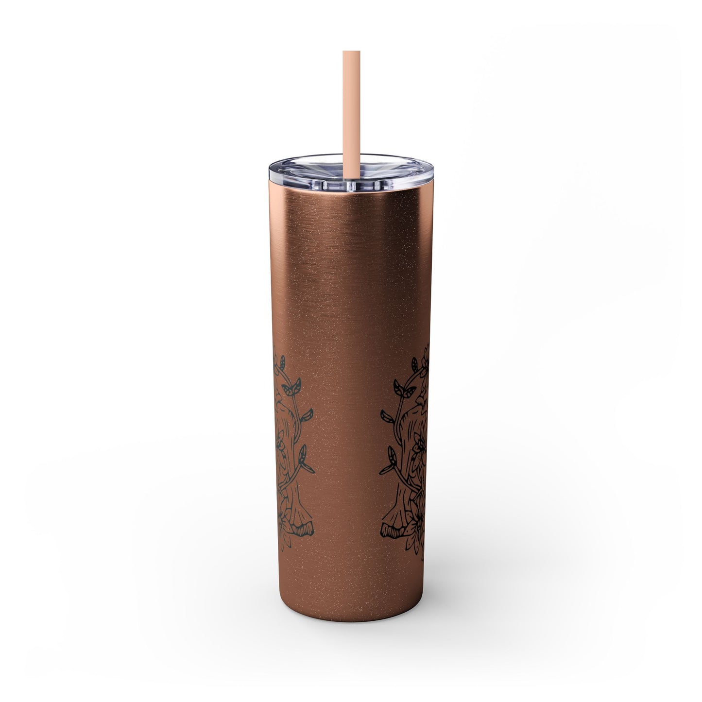 Hydrate or Die-drate Skinny Tumbler with Straw, 20oz