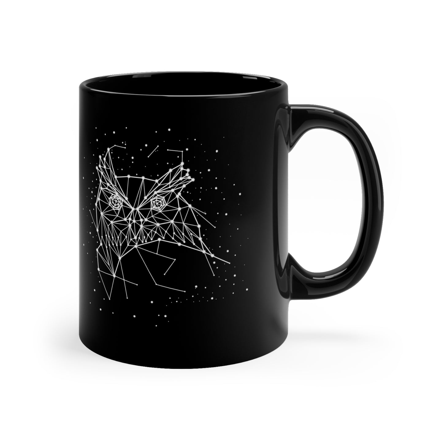 Owl and Bear Constellations 11oz Black Mug