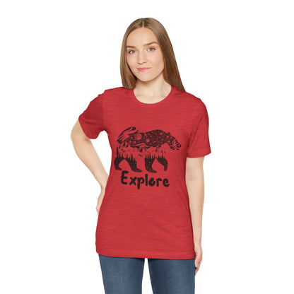 Bear Explore Unisex Jersey Short Sleeve Tee