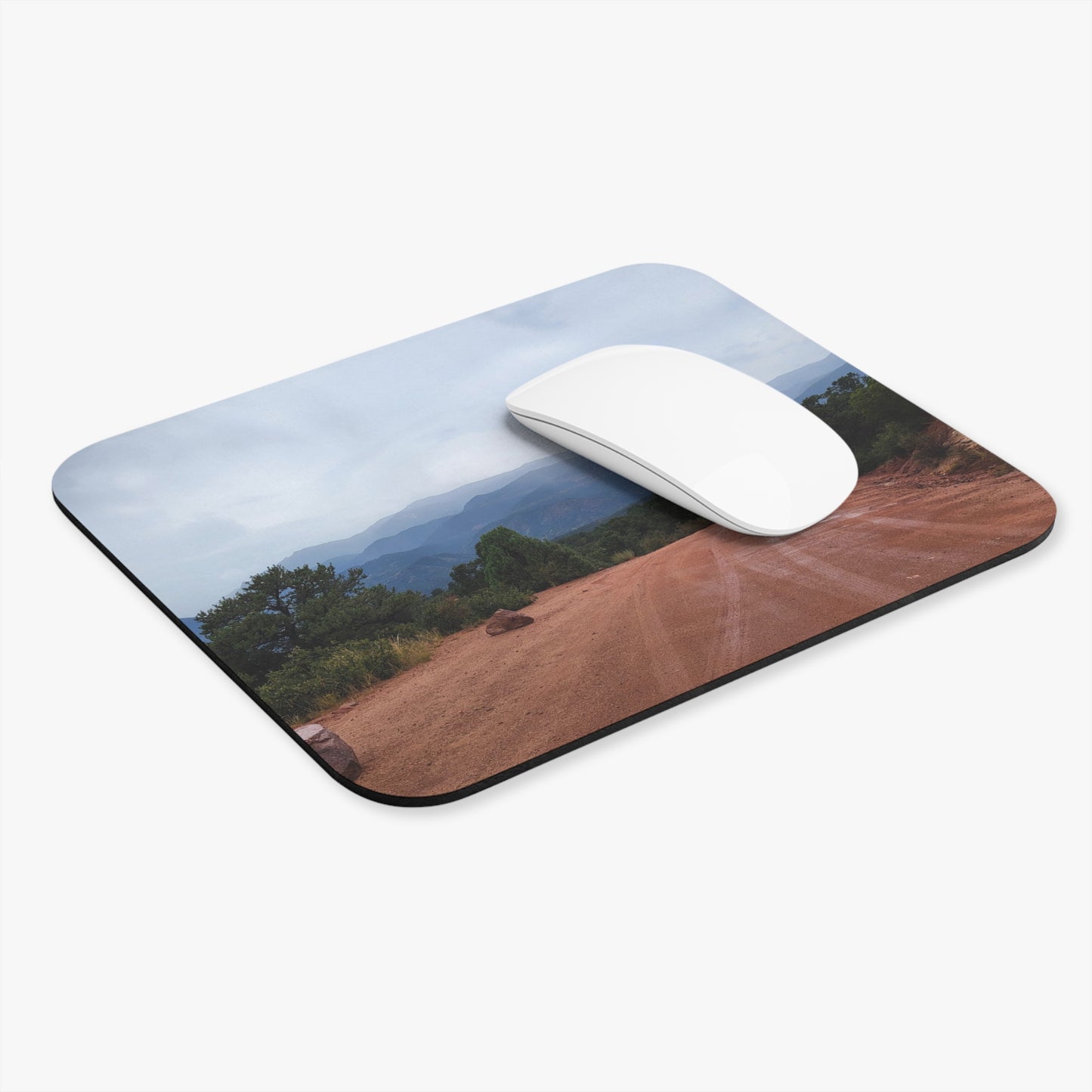 Misty Mountains and Red Roads Mouse Pad (Rectangle)