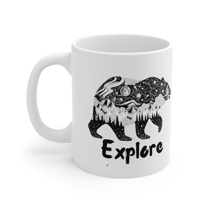 Explore Bear Ceramic Mug 11oz