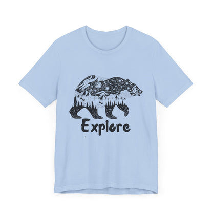 Bear Explore Unisex Jersey Short Sleeve Tee