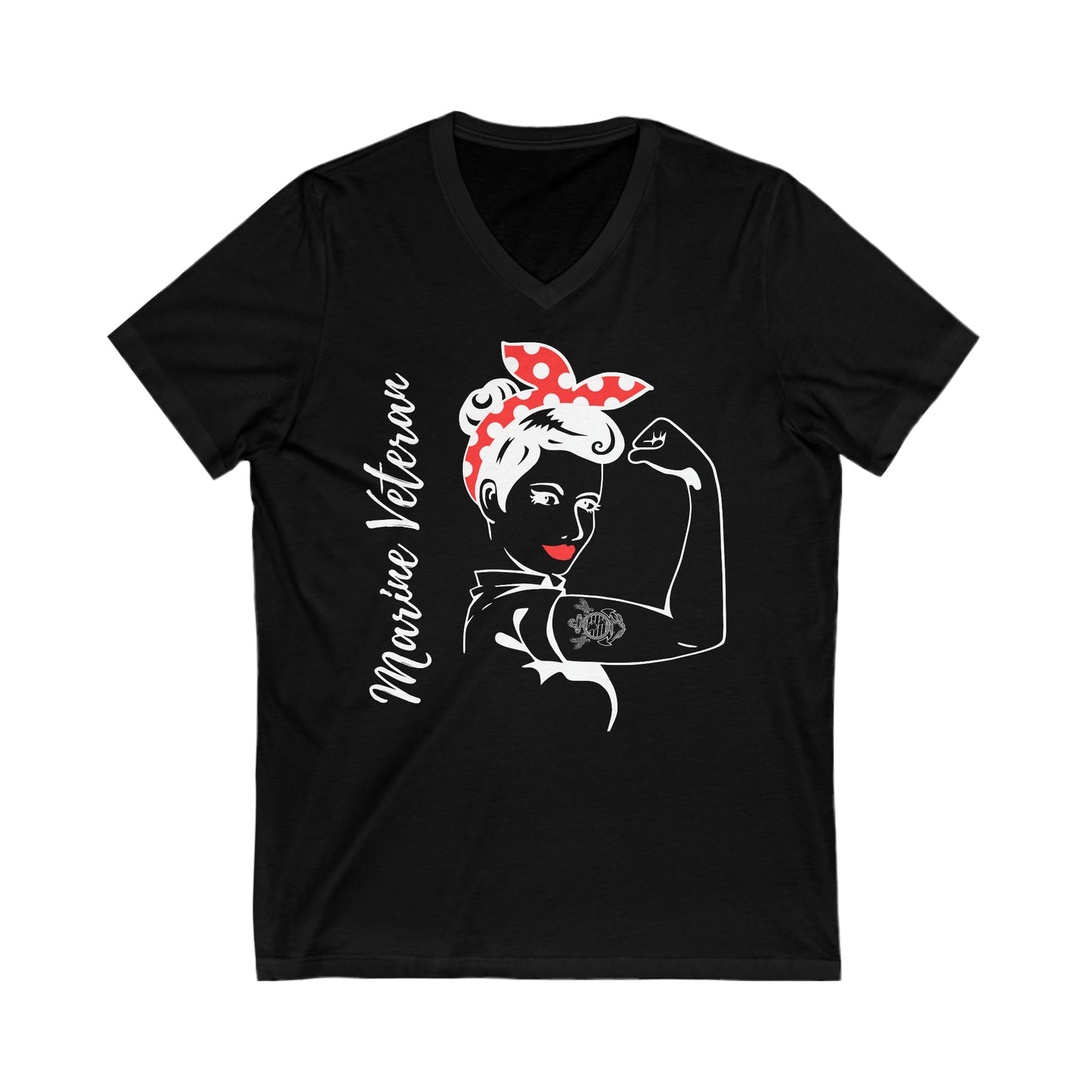 Marine Female Veteran V-Neck Tee