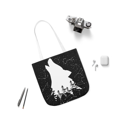 Howling Wolf Canvas Tote Bag