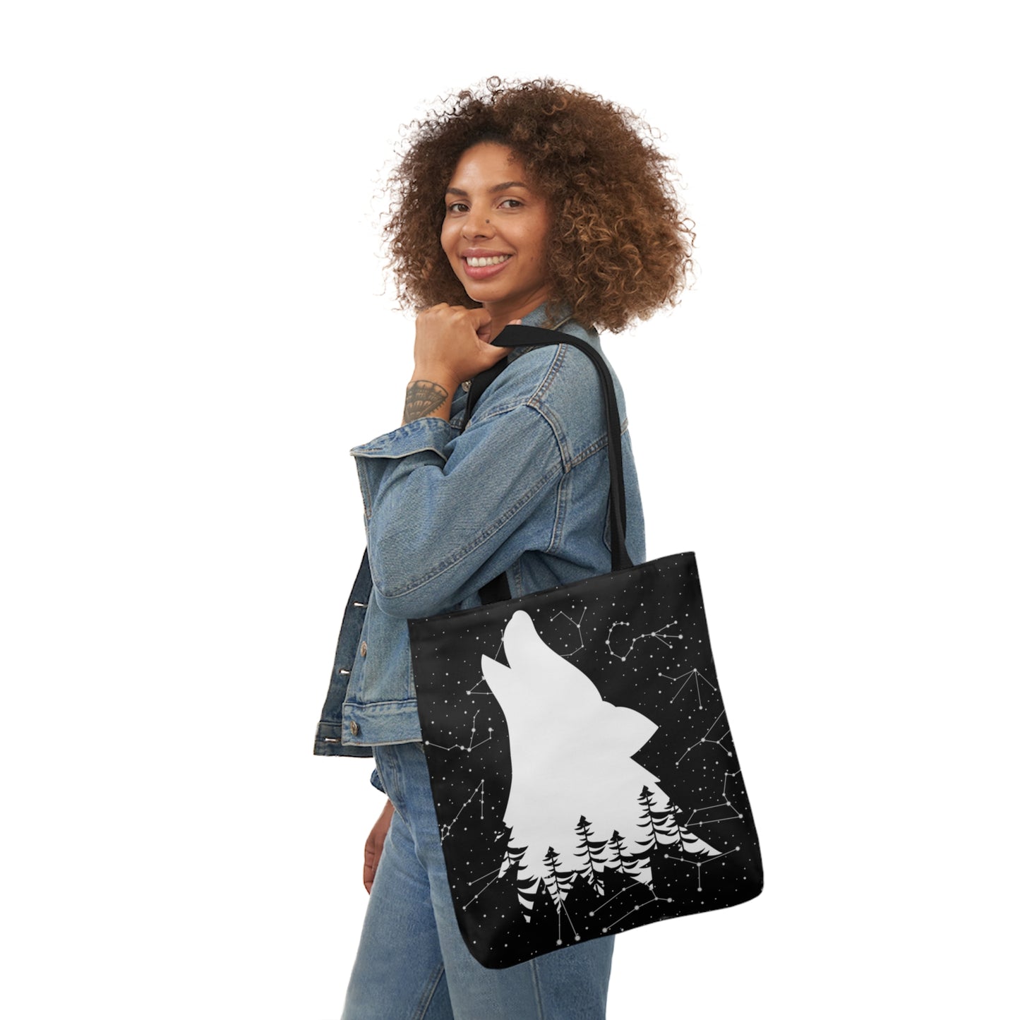 Howling Wolf Canvas Tote Bag