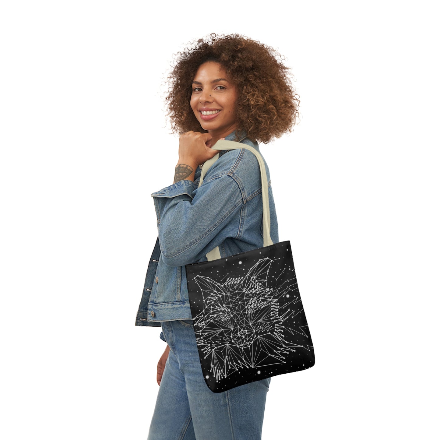 Fox Constellation Canvas Tote Bag