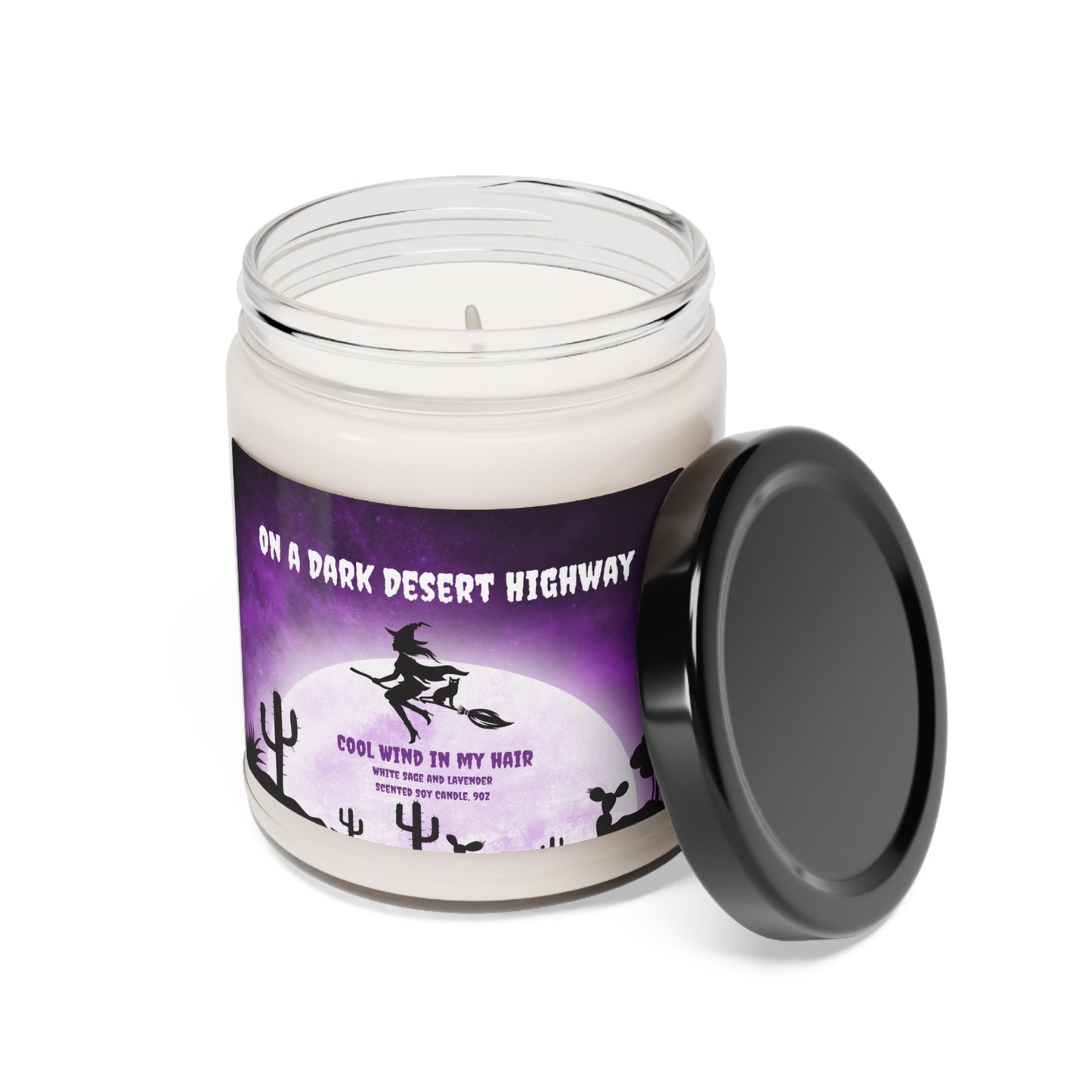 Dark Desert Highway White Sage and Lavender Scented Soy Candle