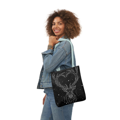 Deer Heart Constellation Canvas Tote Bag