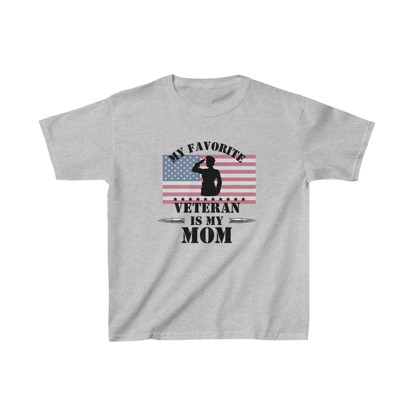 My Favorite Veteran is my Mom Kids Tee