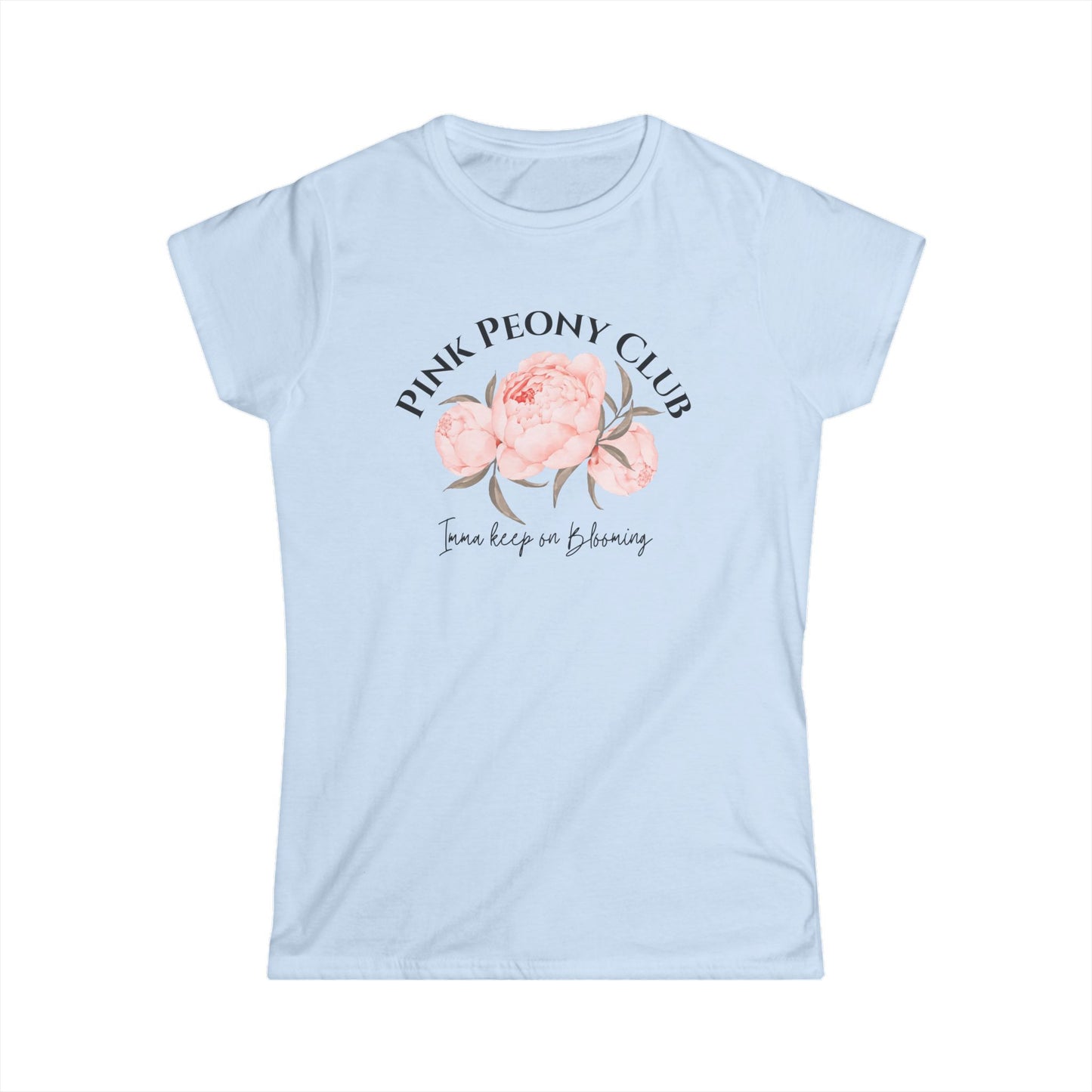 Women's Floral Graphic Tee | Pink Peony Club | Casual Summer Fashion, Gift for Friends, Birthday, Mother's Day, Everyday Wear