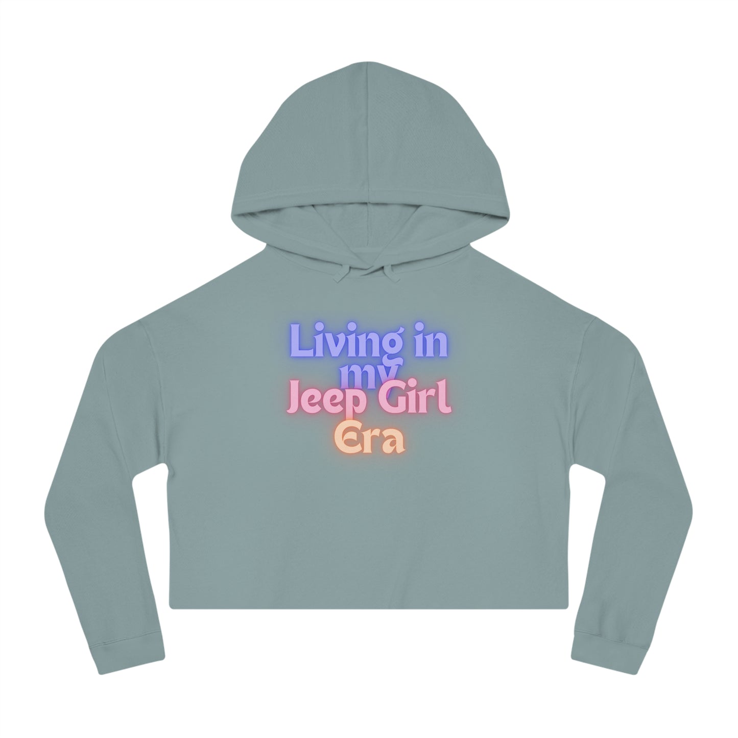 Living in my Jeep Girl Era Women’s Cropped Hooded Sweatshirt