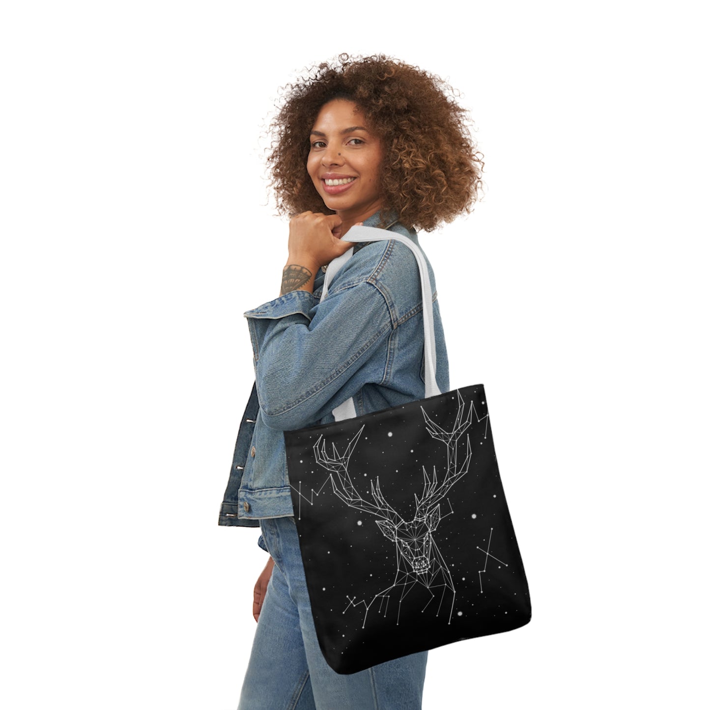 Deer Constellation Canvas Tote Bag