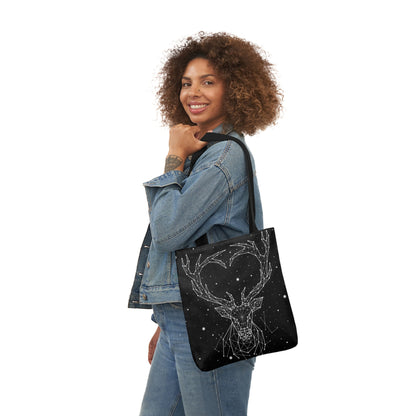 Deer Heart Constellation Canvas Tote Bag