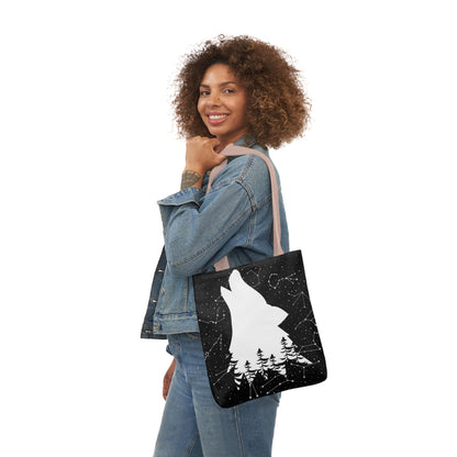 Howling Wolf Canvas Tote Bag