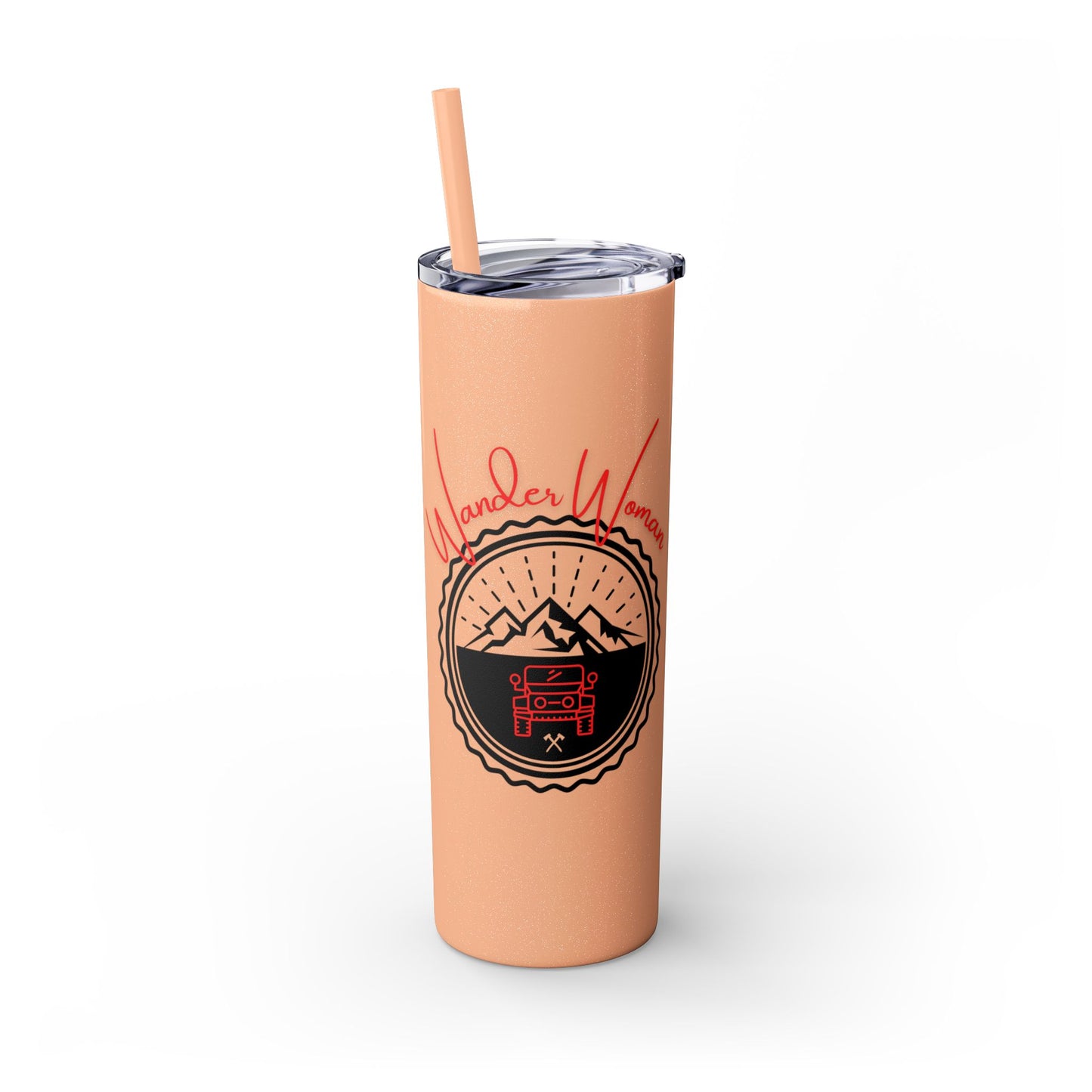 Wander Woman Skinny Tumbler with Straw, 20oz