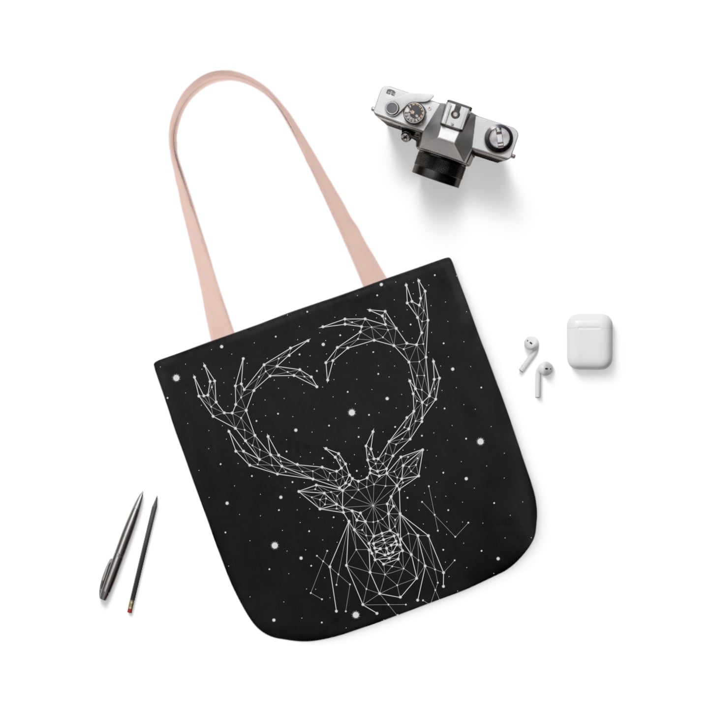 Deer Heart Constellation Canvas Tote Bag