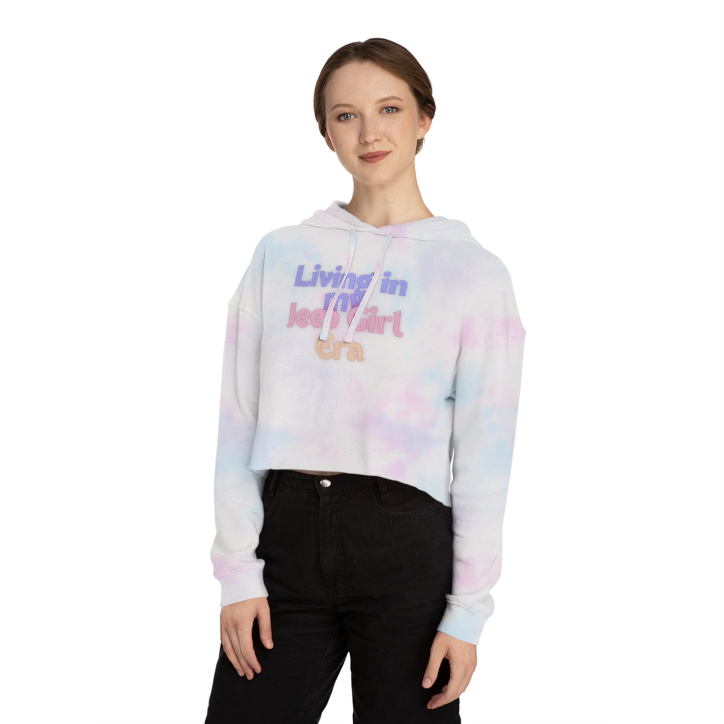 Living in my Jeep Girl Era Women’s Cropped Hooded Sweatshirt