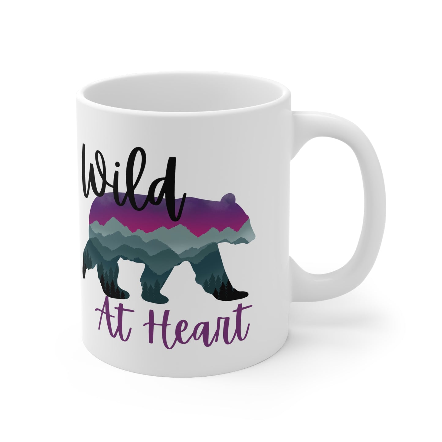 Wild at Heart Mountain Bear Ceramic Mug 11oz