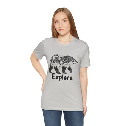 Bear Explore Unisex Jersey Short Sleeve Tee